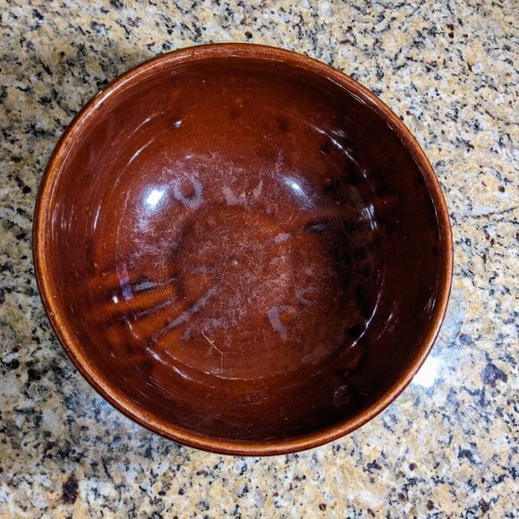 60's Marcrest Daisy Dot Ovenproof Stoneware 10" Bowl - Picture 6 of 11